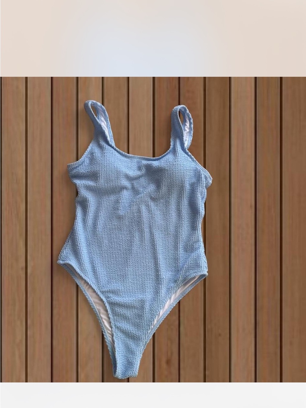 Classic Scoop One-Piece Swimsuit in Light Blue